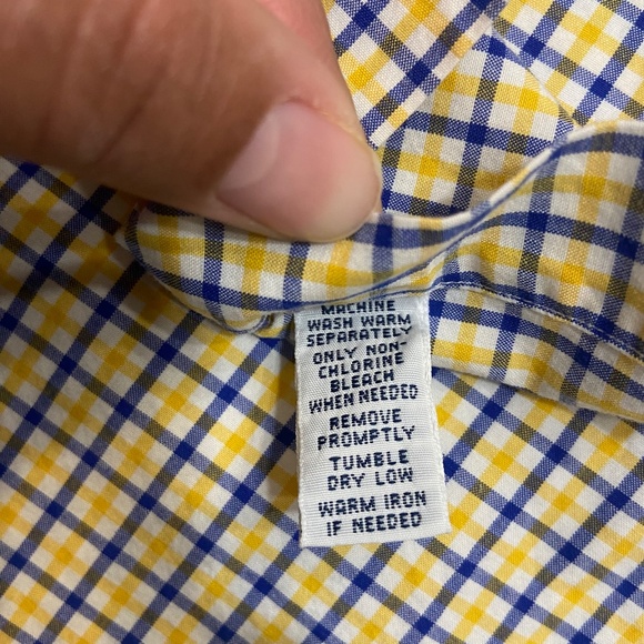 Polo by Ralph Lauren Blue & Yellow Plaid Button Down Classic Fit Mens Large - Picture 7 of 8